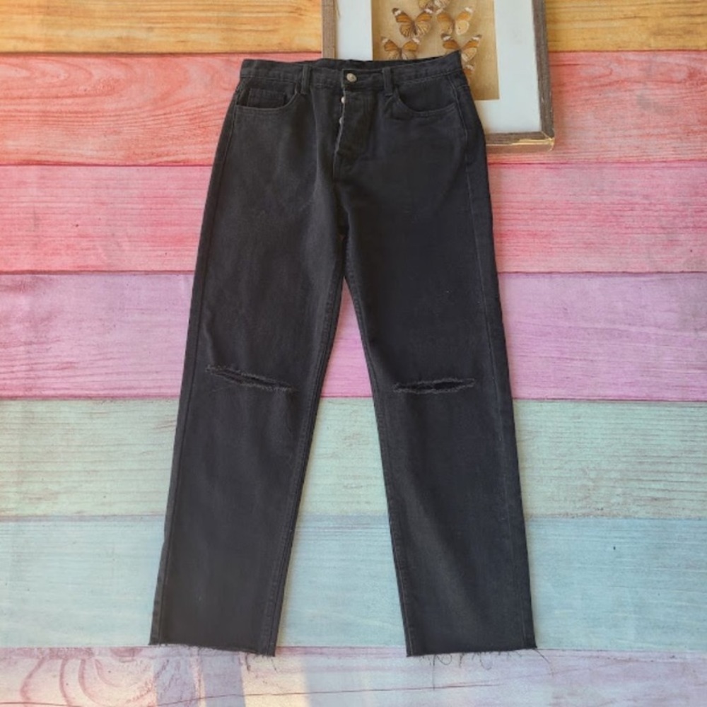 Princess Polly Black Straight Leg jeans